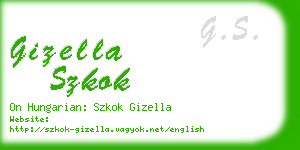 gizella szkok business card